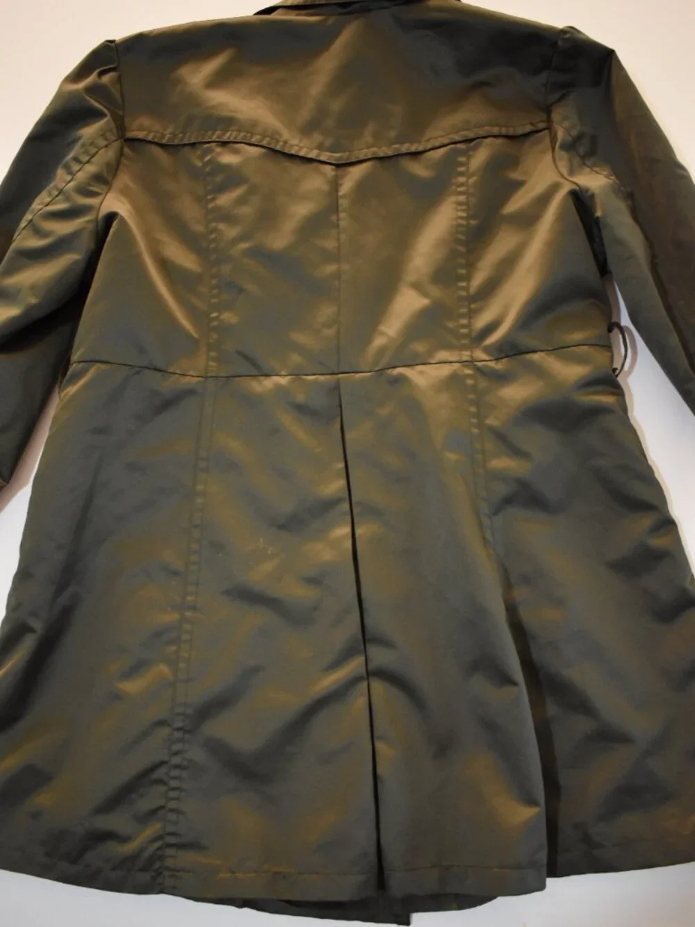 George Woman Double-Breasted Trench Coat Jacket Smokey Olive Women's Size 1X-16W - Picture 5 of 7